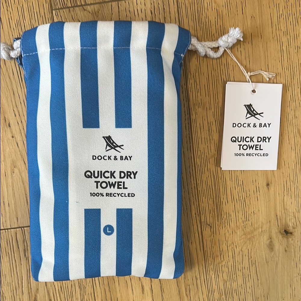 Dock & Bay Quick Dry Towel, Bondi Blue, 63’x35’inches, NWT